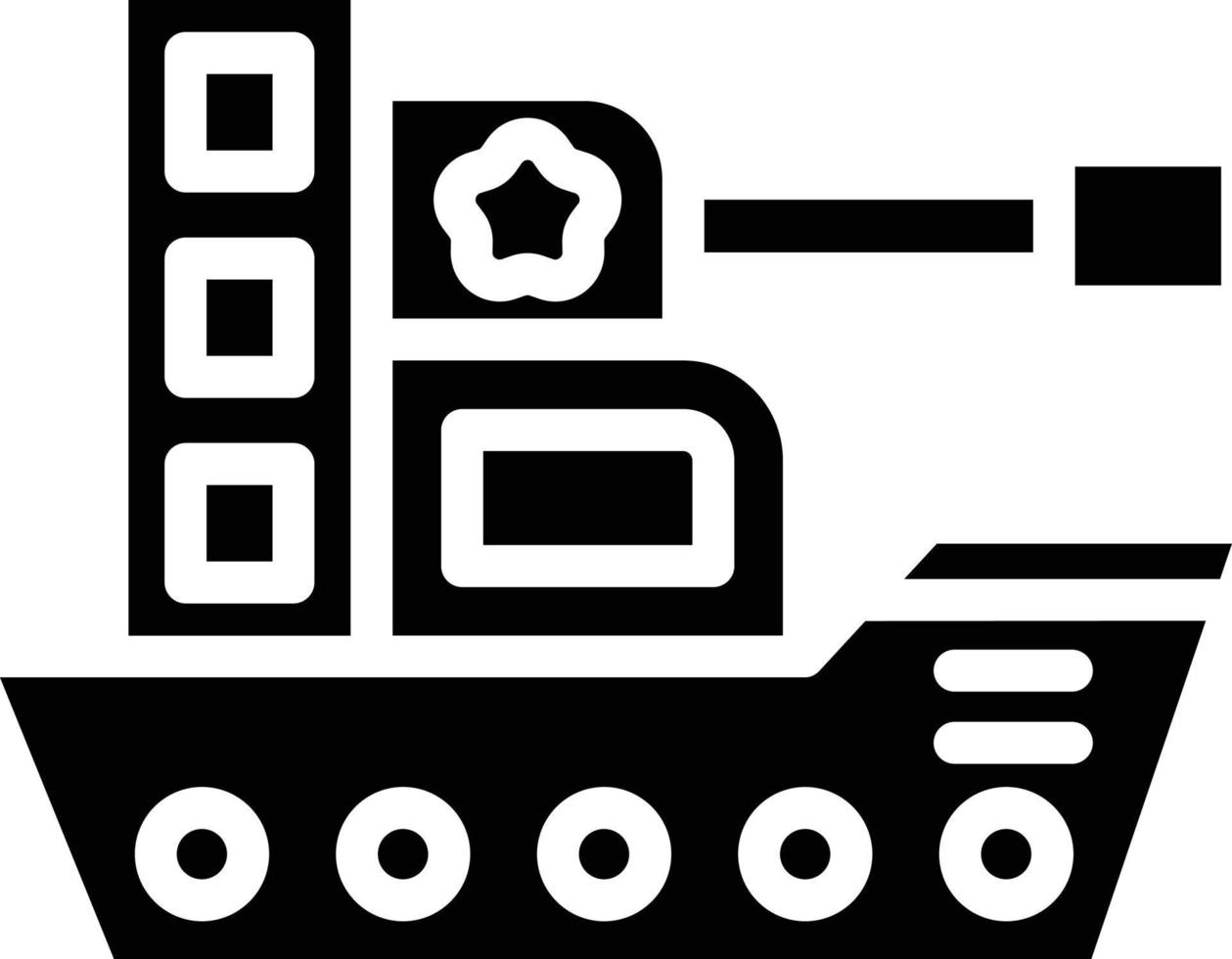 Army Ship Vector Icon Style
