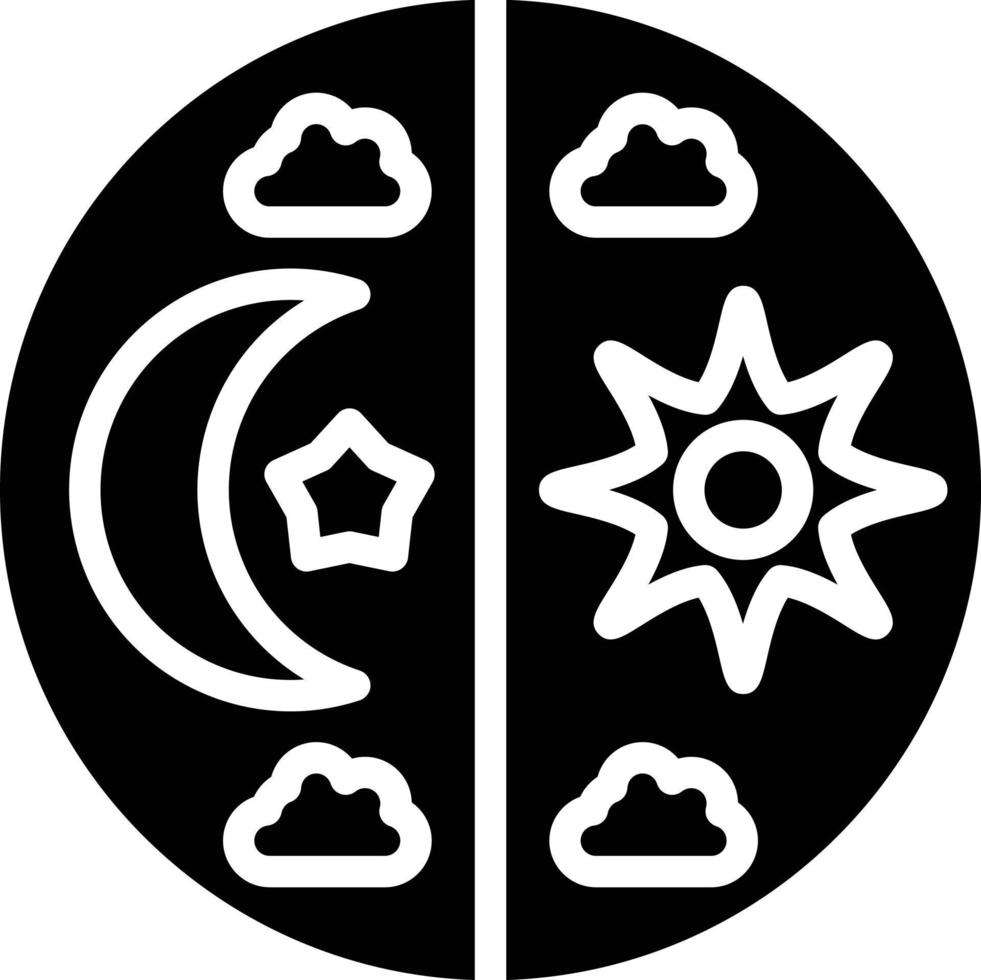 Day and Night Vector Icon Style