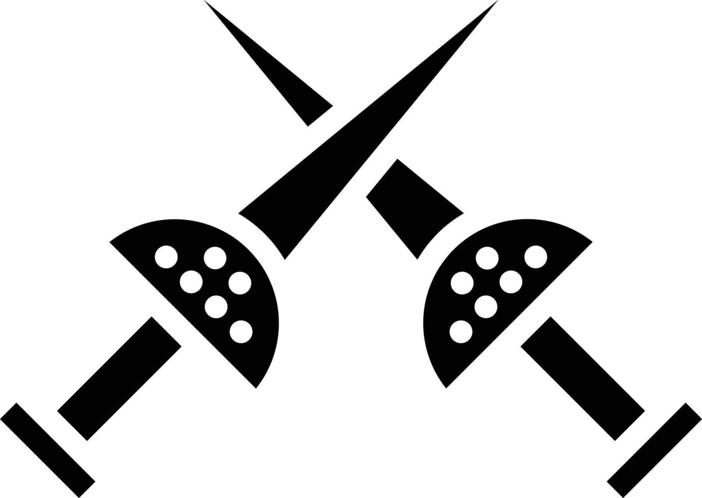 Fencing Sports Vector Icon Style