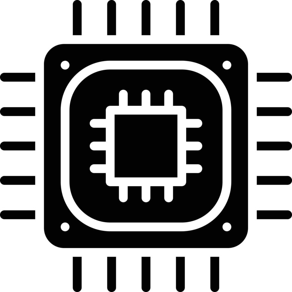 CPU Processor Vector Icon Style