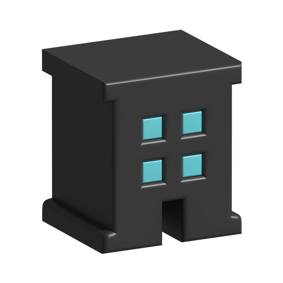 edificio 3d icono png