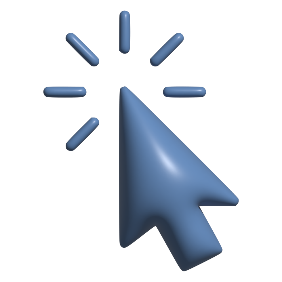 3d icon of cursor pointer png