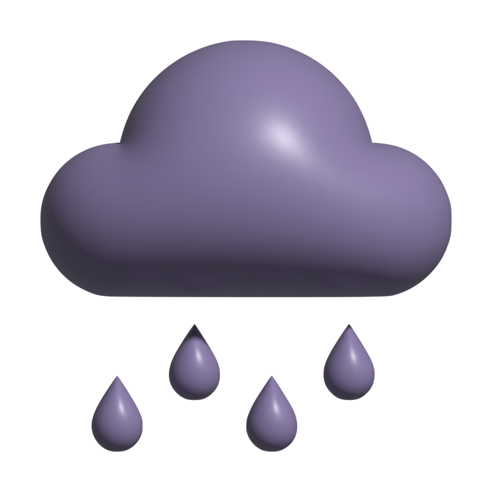 lluvia 3d icono png