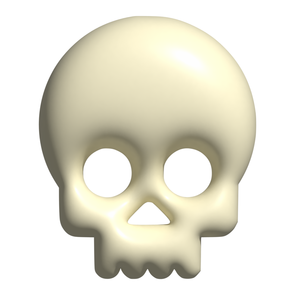 3d icona di cranio osso png