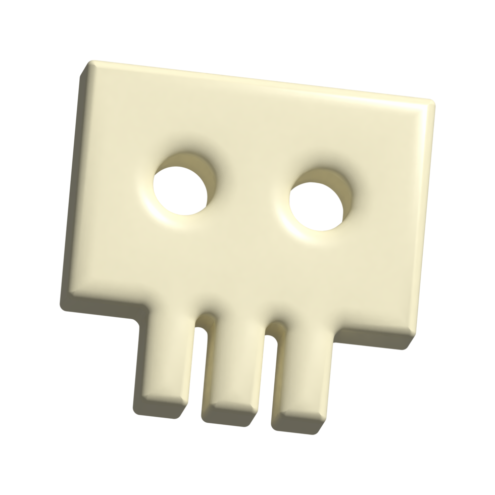 3d icoon van schedel bot png