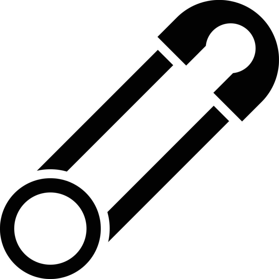 Safety Pin Vector Icon Style