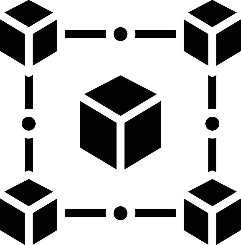 Blockchain Vector Icon Style
