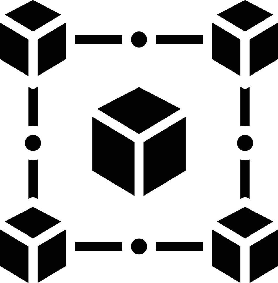 Blockchain Vector Icon Style