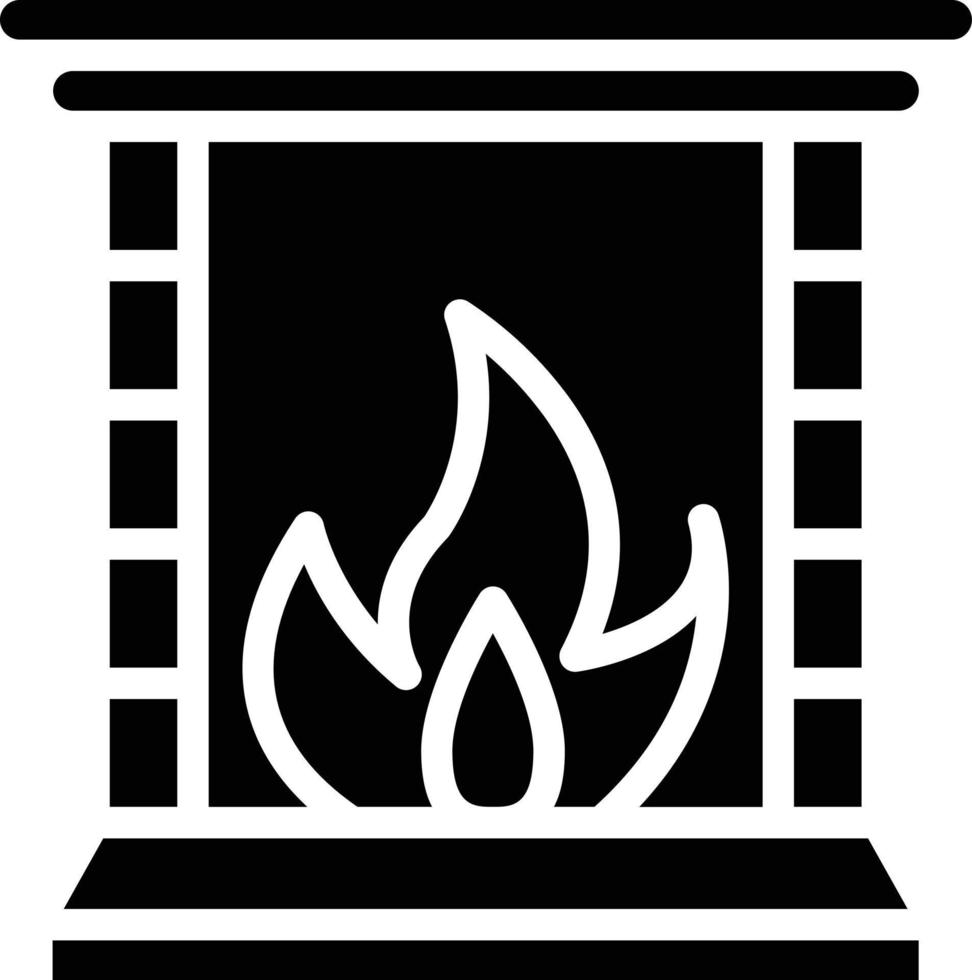 Fireplace Vector Icon Style