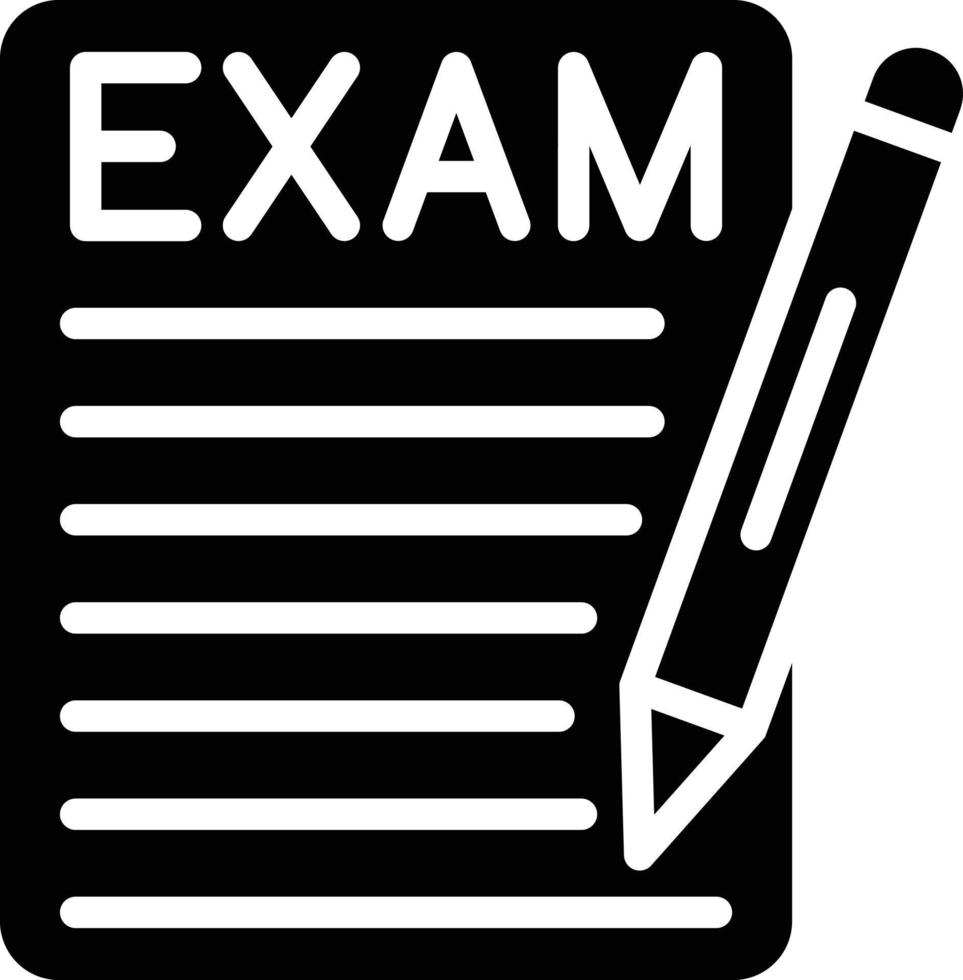 examen vector icono estilo