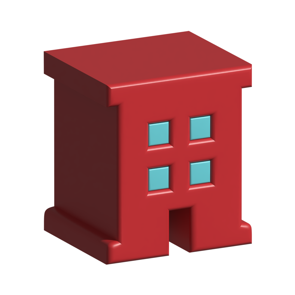 edificio 3d icono png