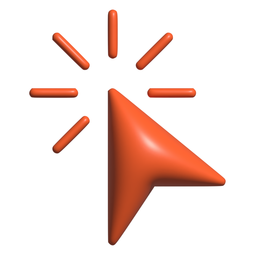 3d icon of cursor pointer png