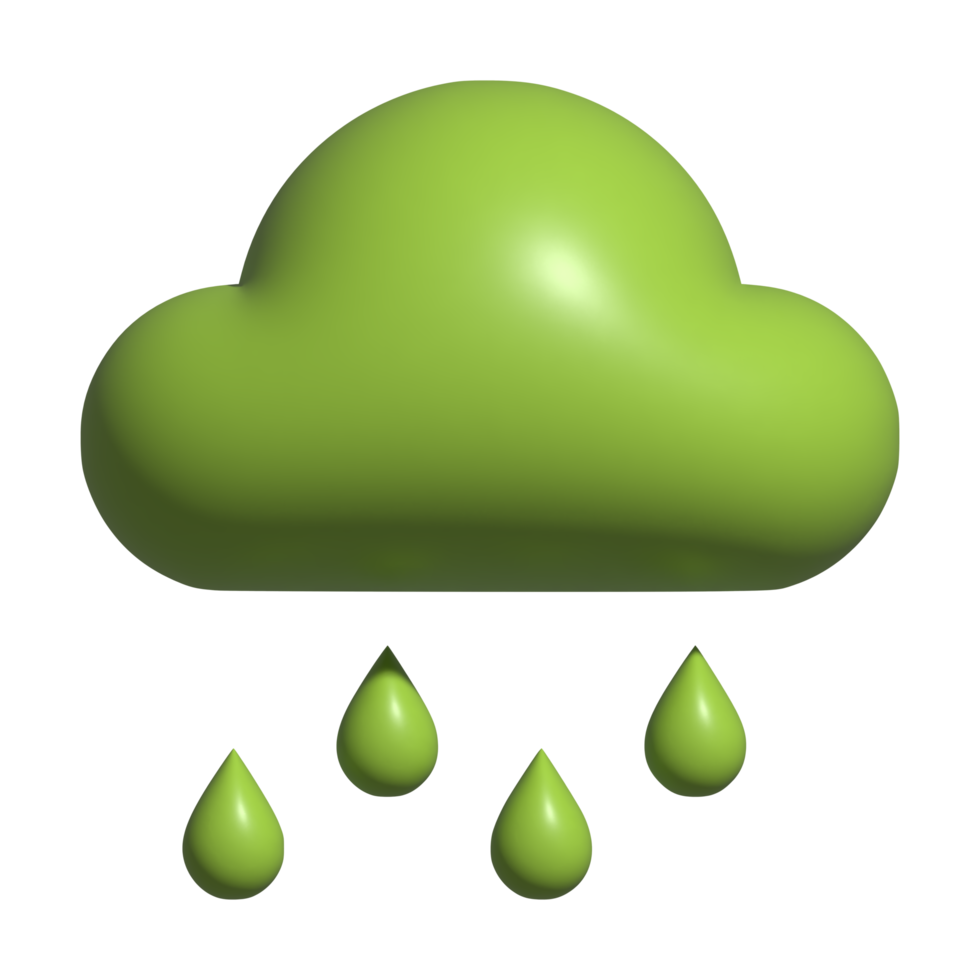 pluie 3d icône png