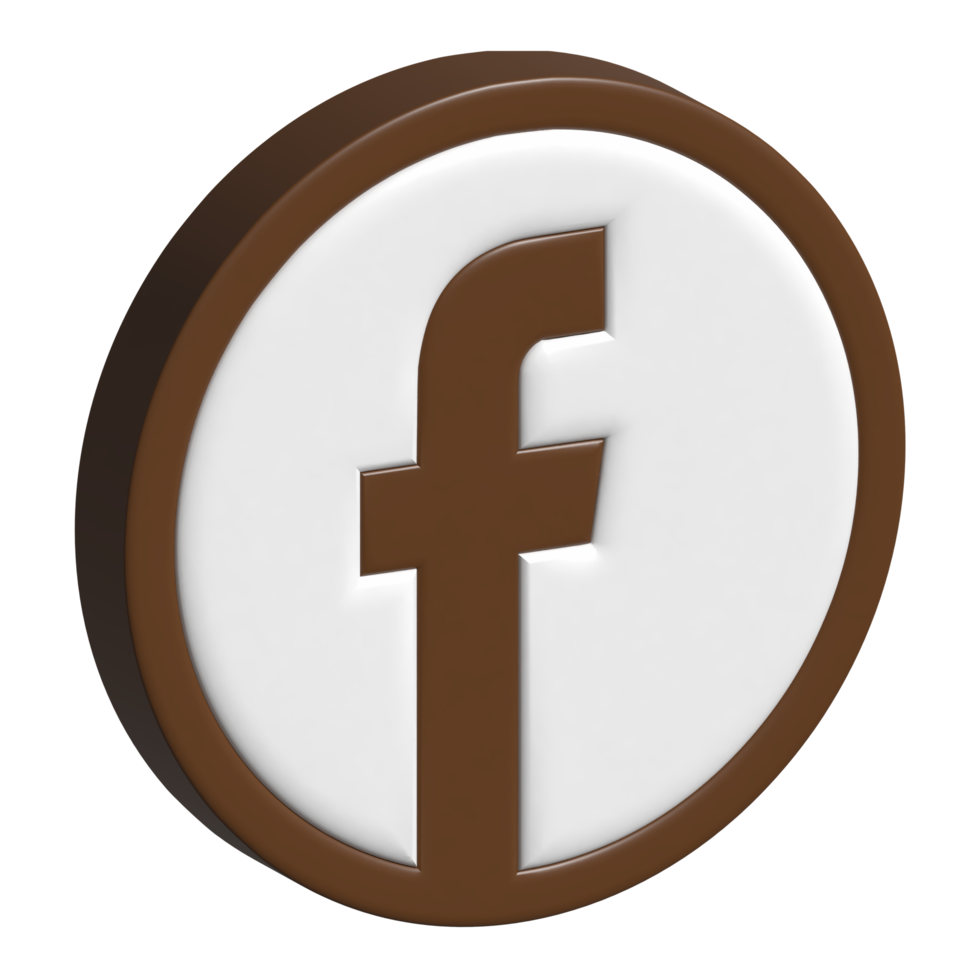 Facebook 3d Symbol png