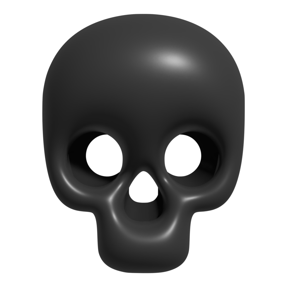 3d icono de cráneo hueso png