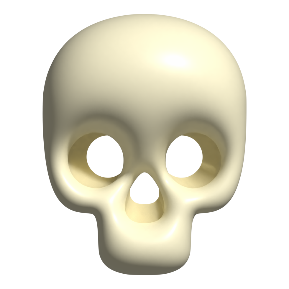 3d icon of skull bone png