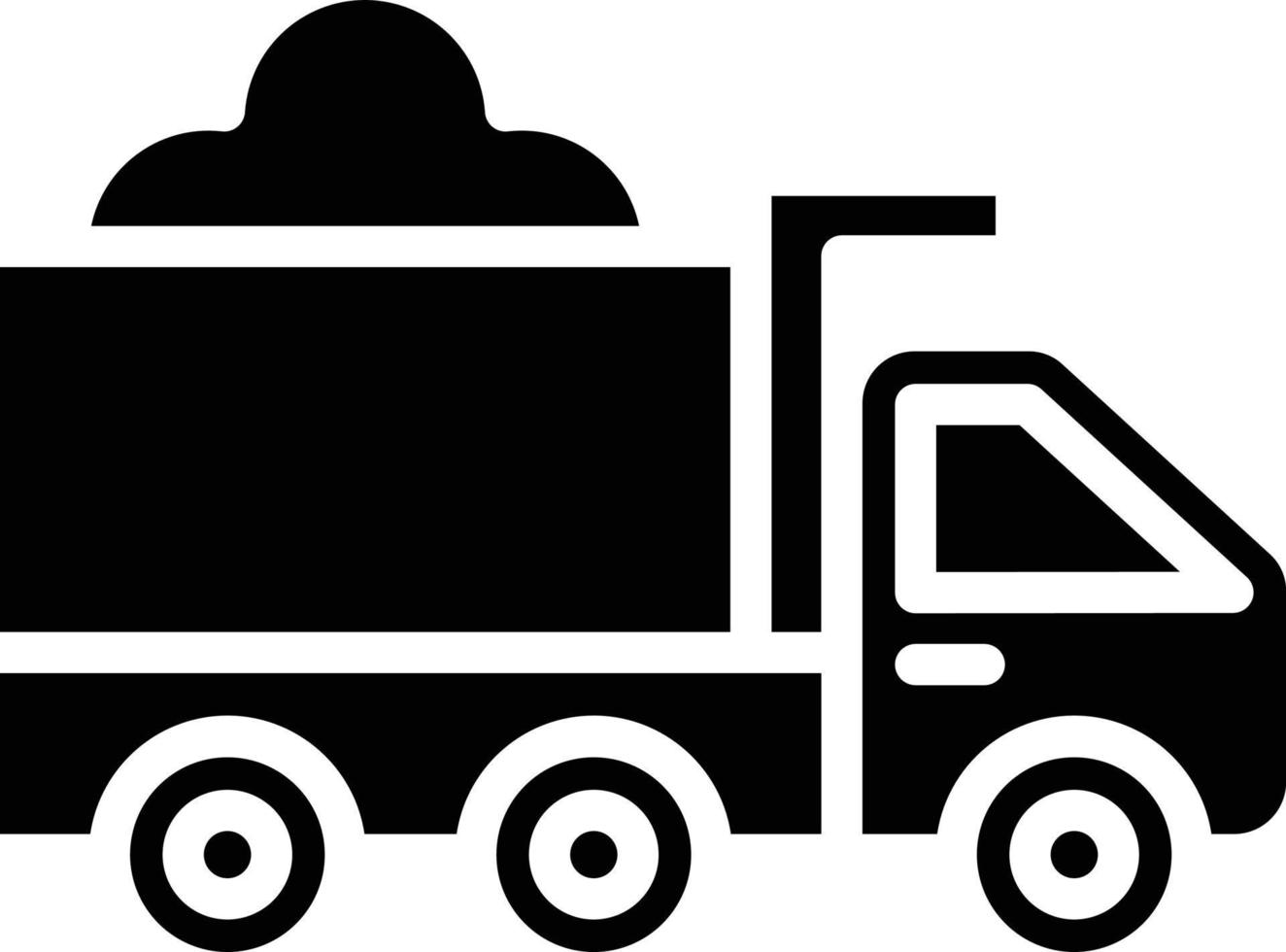 Dump Truck Vector Icon Style