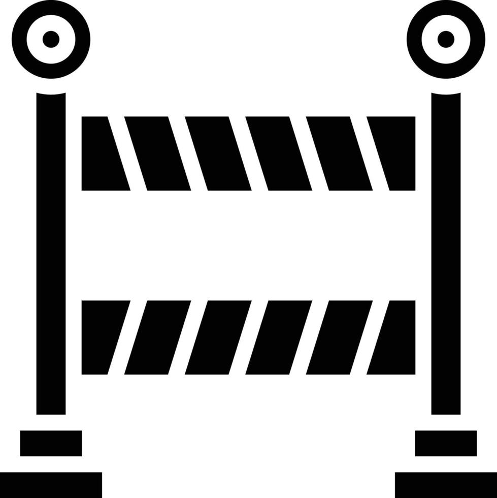 Construction Barrier Vector Icon Style