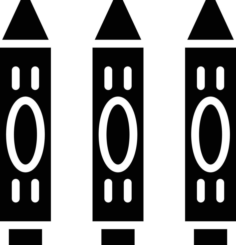 Pencil Crayon Vector Icon Style