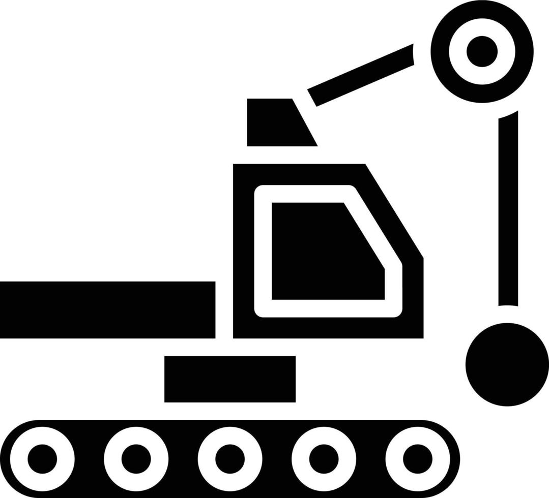 Demolition Crane Vector Icon Style