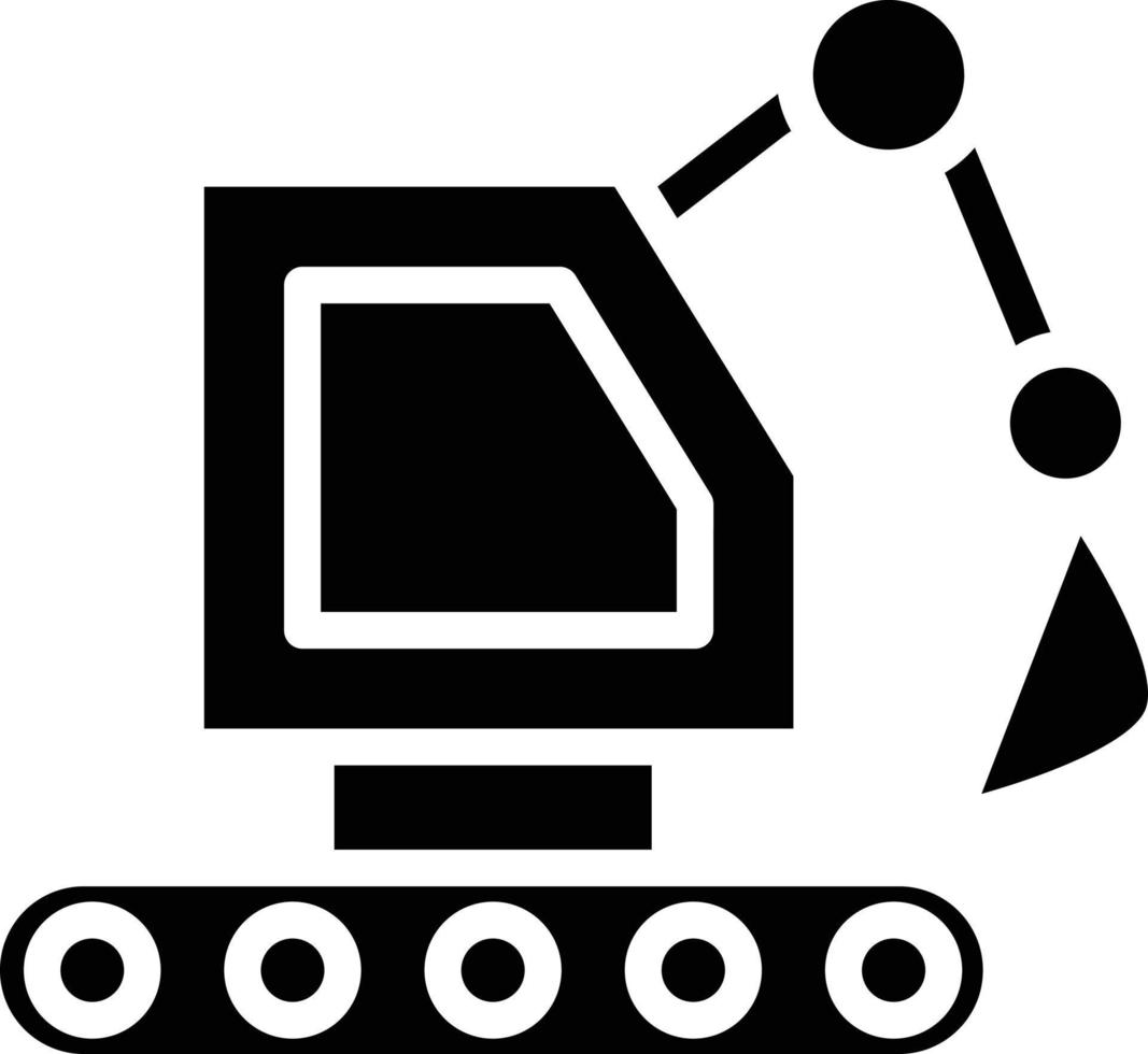 Backhoe Vector Icon Style