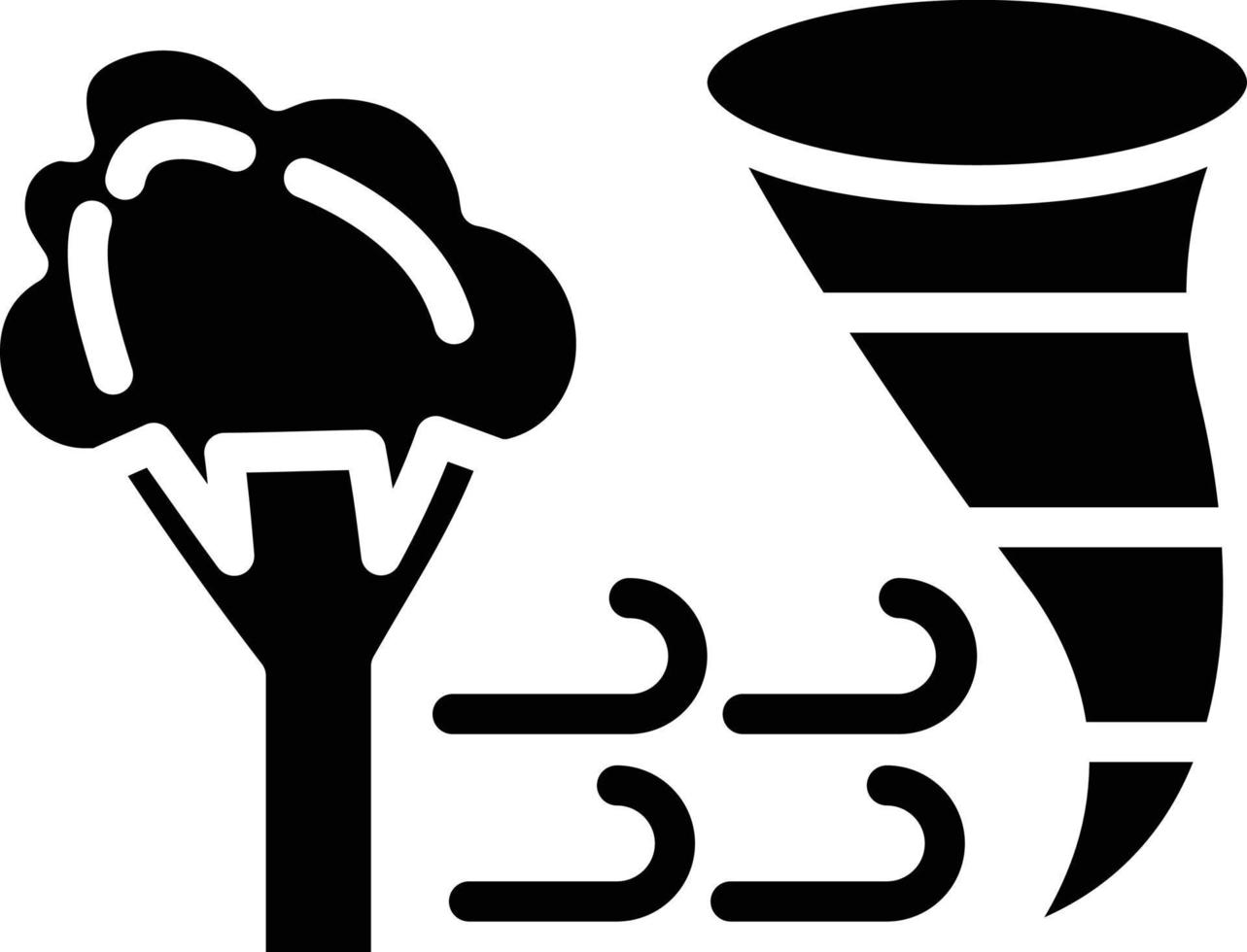 Wind Disaster Vector Icon Style