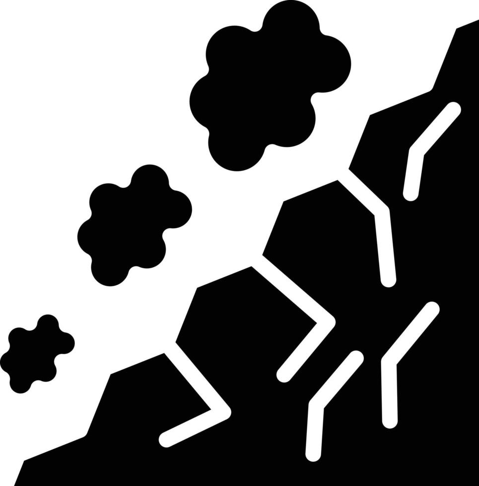 Snow Avalanche Vector Icon Style