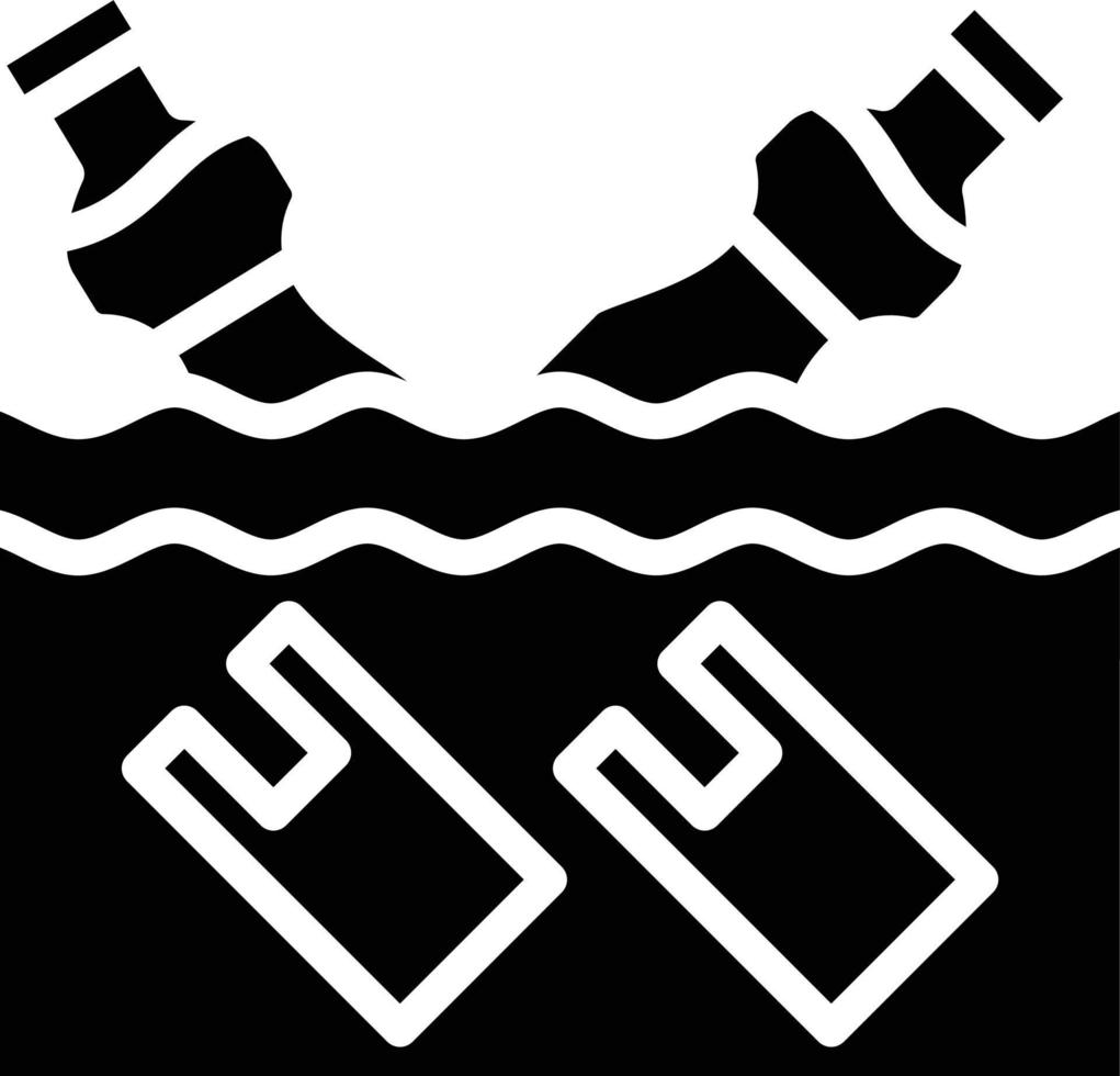 Water Pollution Vector Icon Style