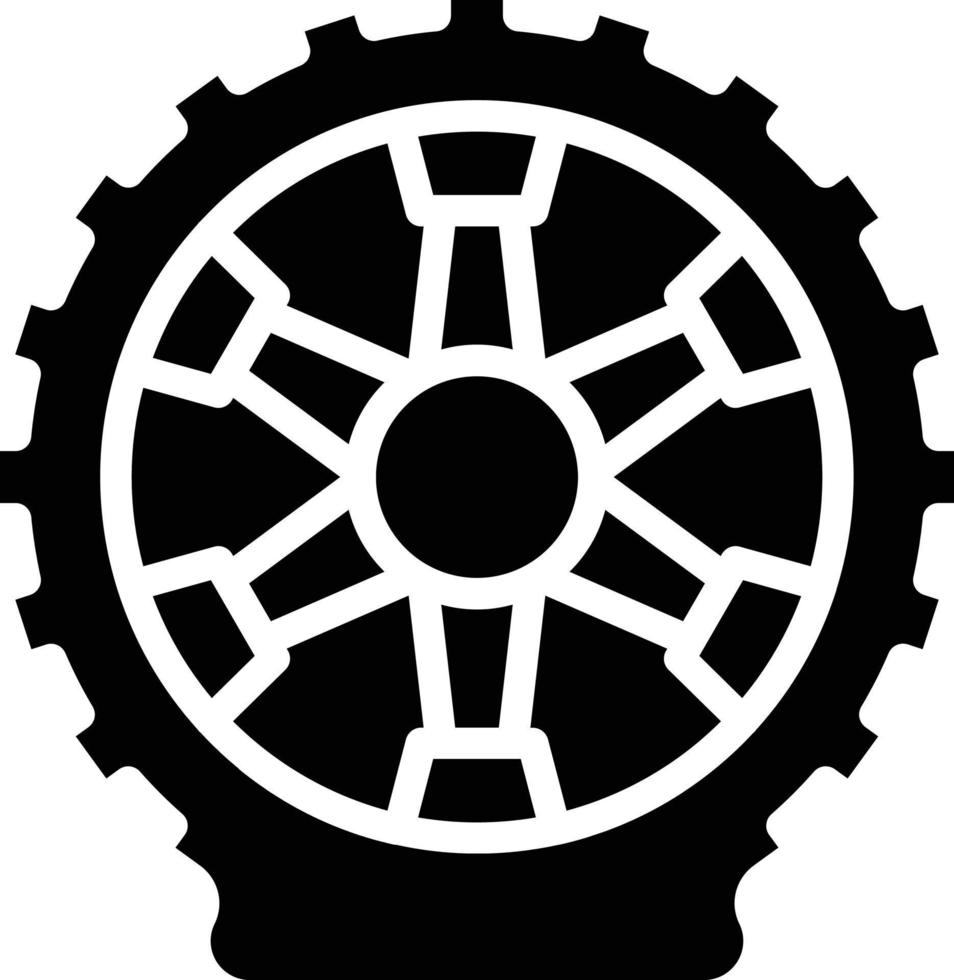 Flat Tire Vector Icon Style