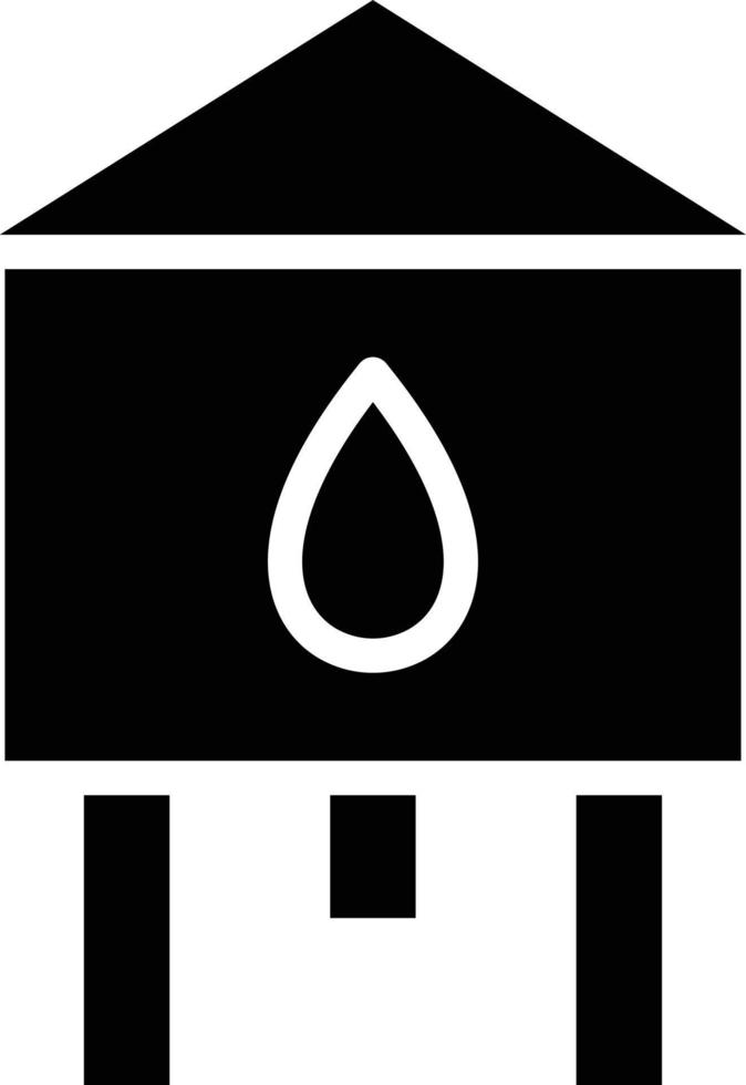Water Tower Vector Icon Style