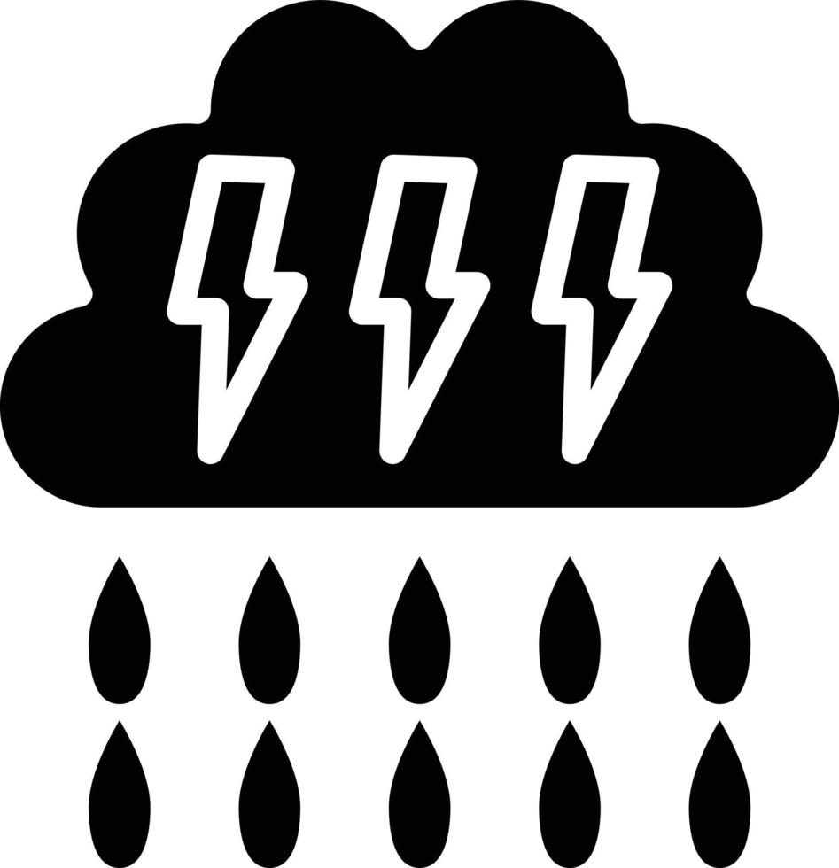 pesado lluvia vector icono estilo