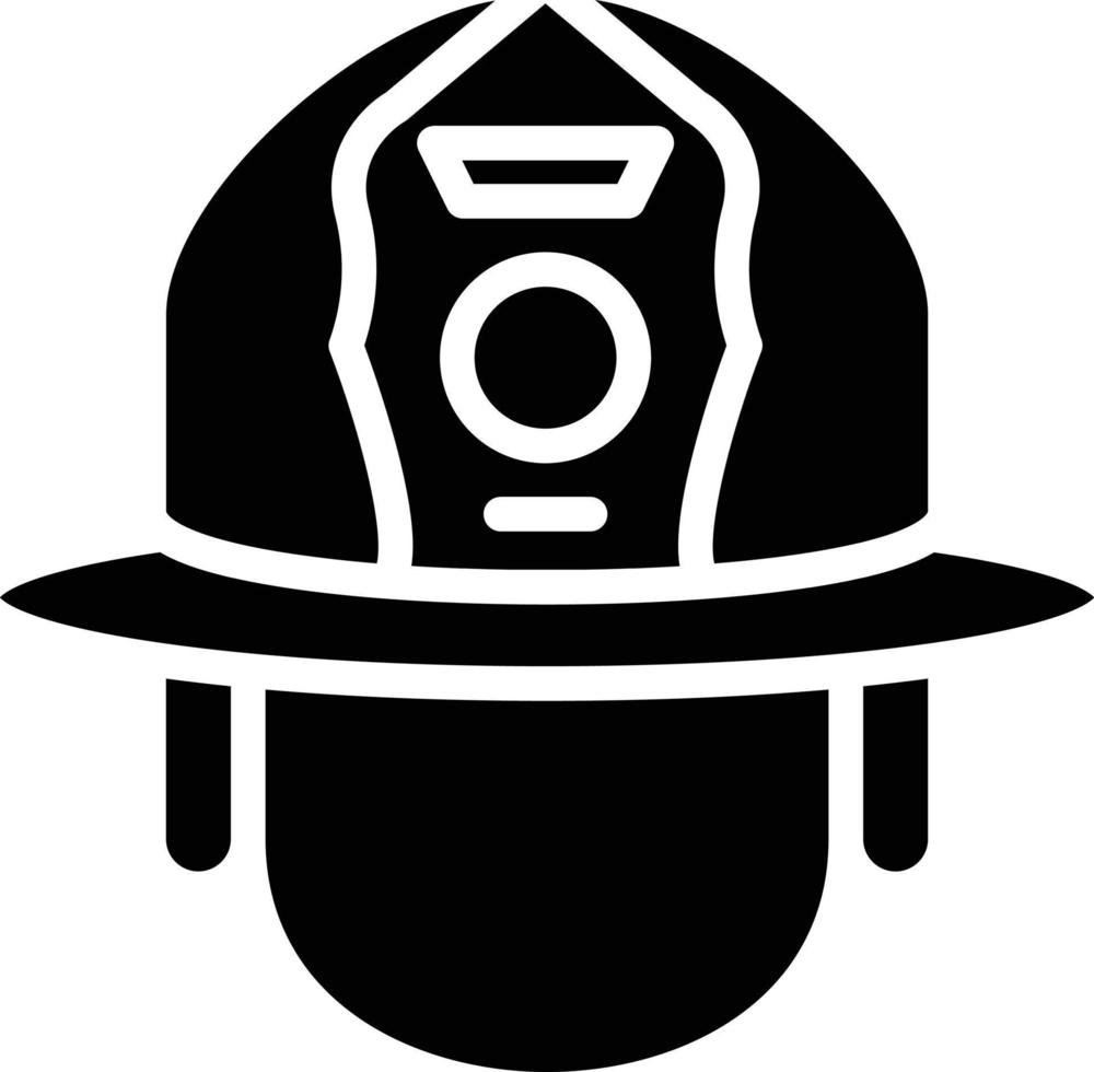Firefighter Helmet Vector Icon Style