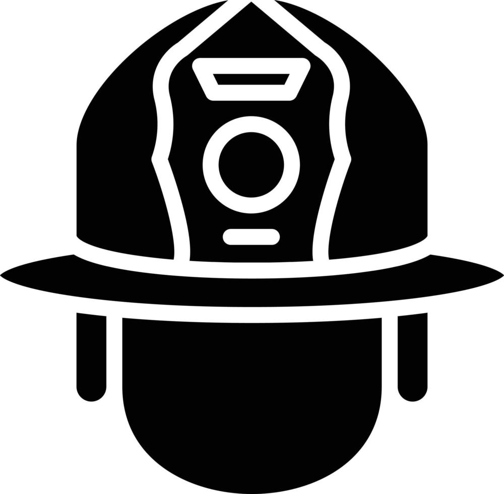 Firefighter Helmet Vector Icon Style