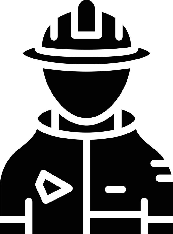 Fireman Vector Icon Style