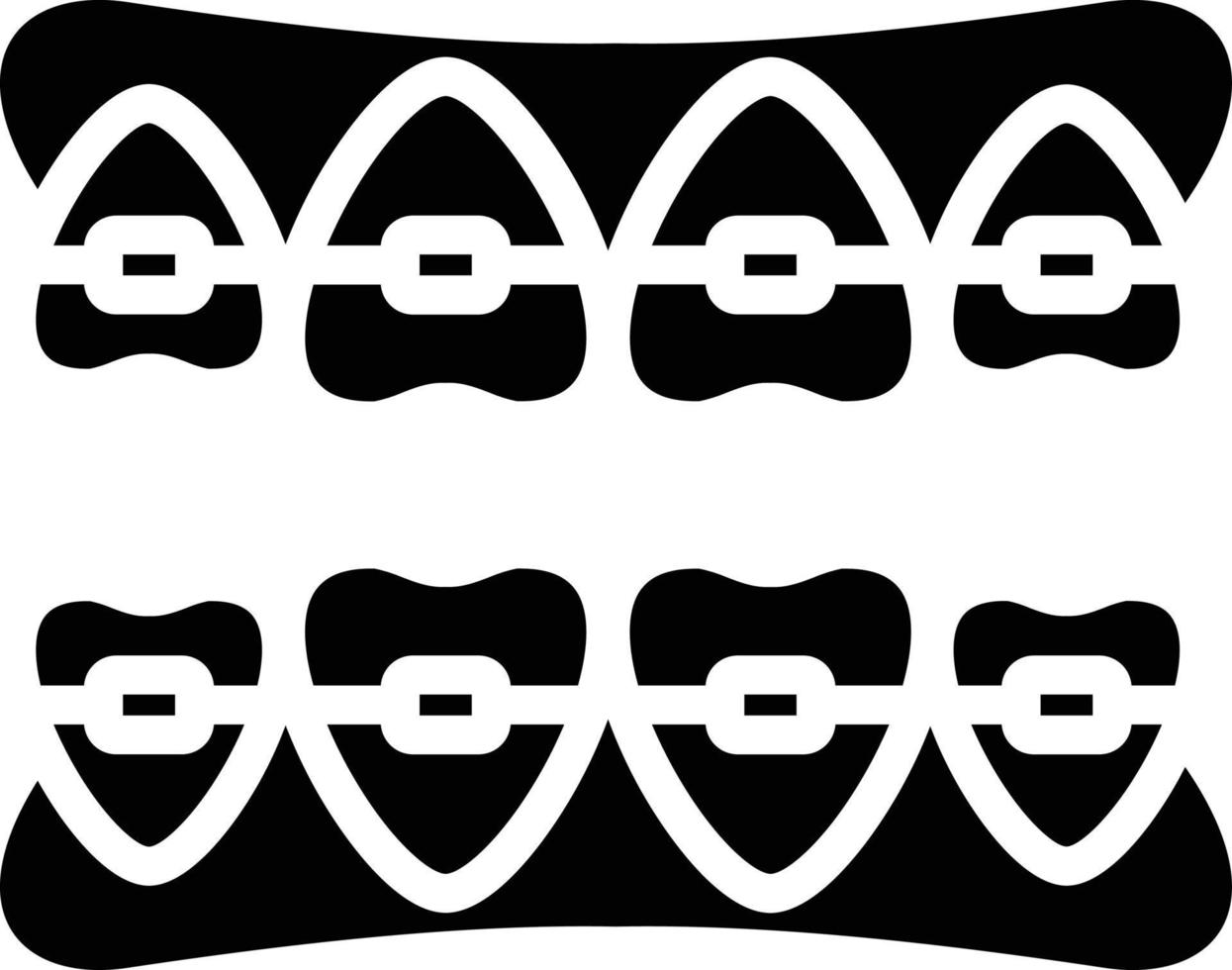 Tooth Braces Vector Icon Style