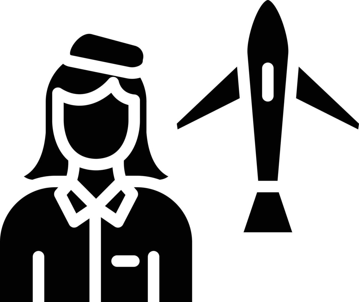 Flight Attendant Vector Icon Style