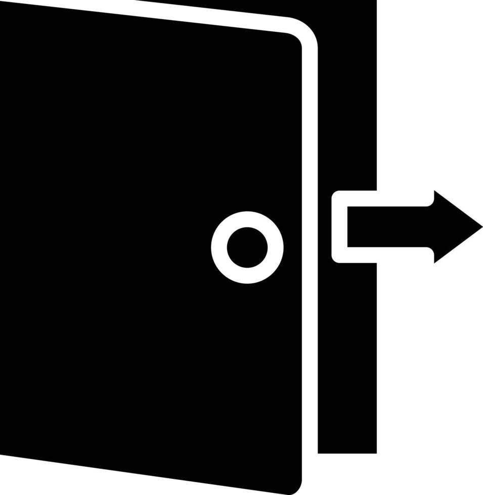 Exit Door Vector Icon Style