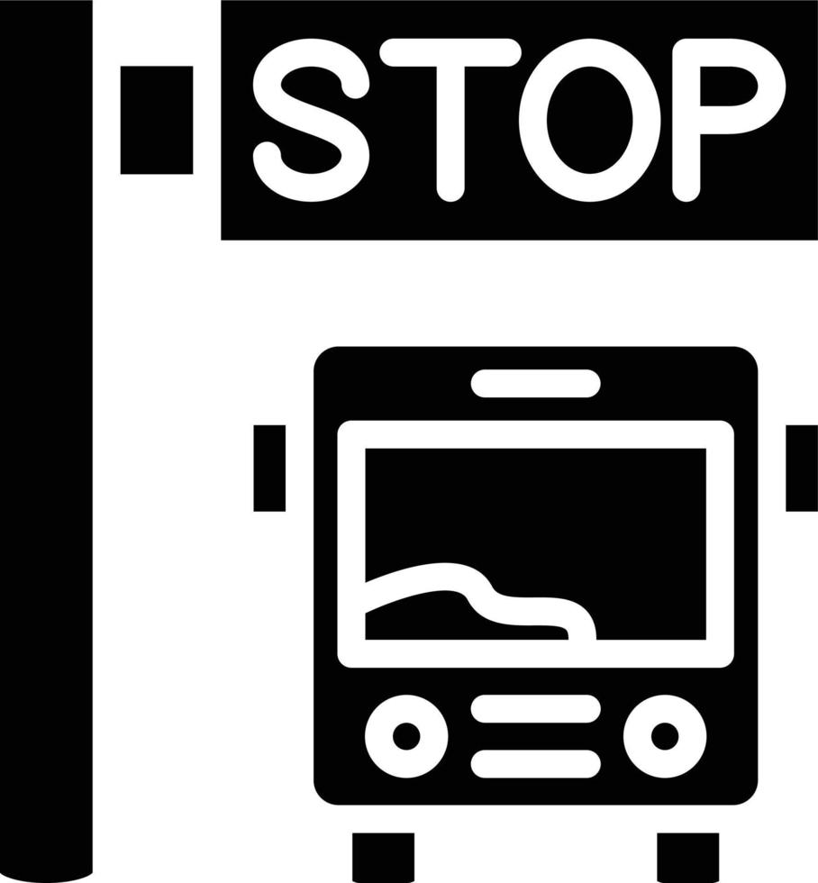 Bus Stop Vector Icon Style