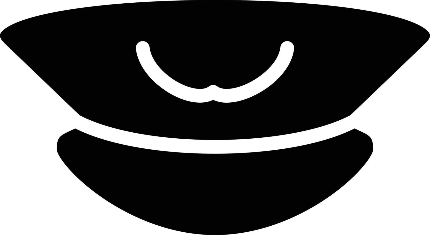 Pilot Hat Vector Icon Style