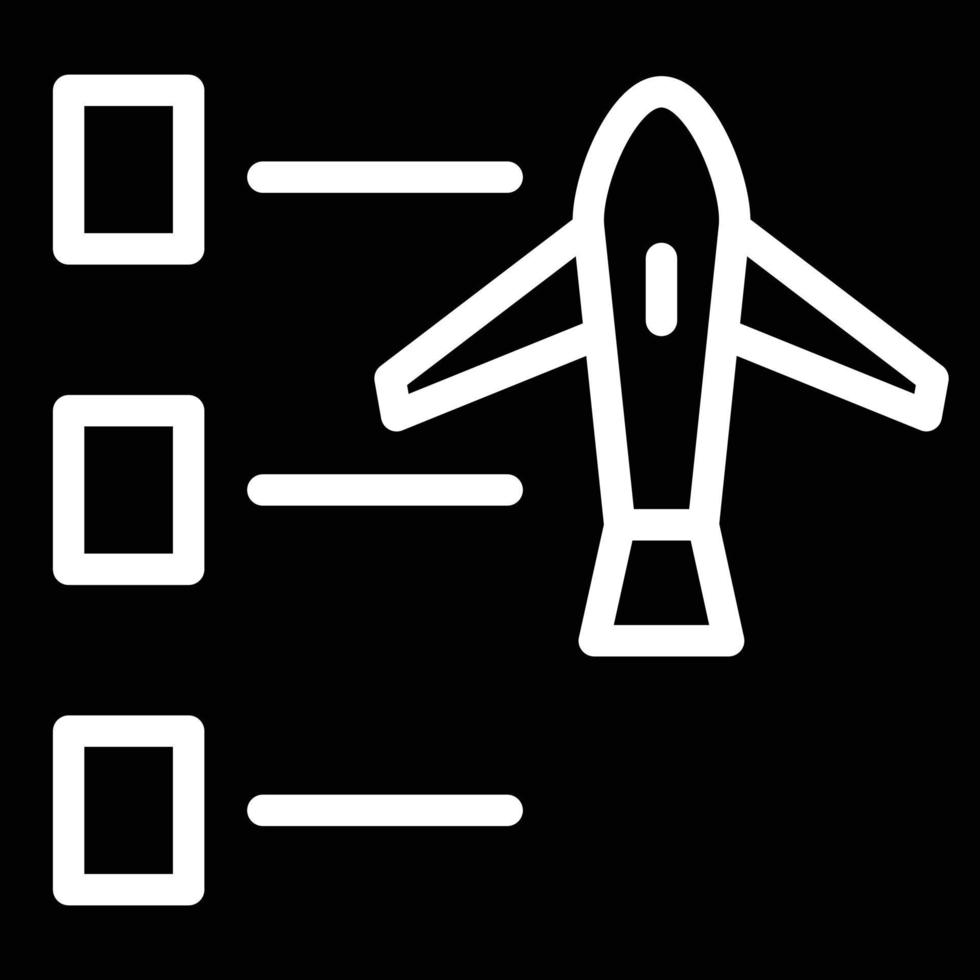 Flight Checklist Vector Icon Style