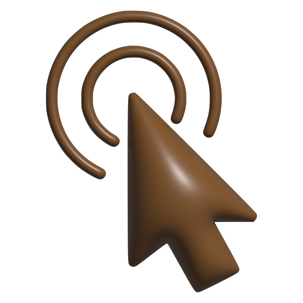 3d icono de cursor puntero png