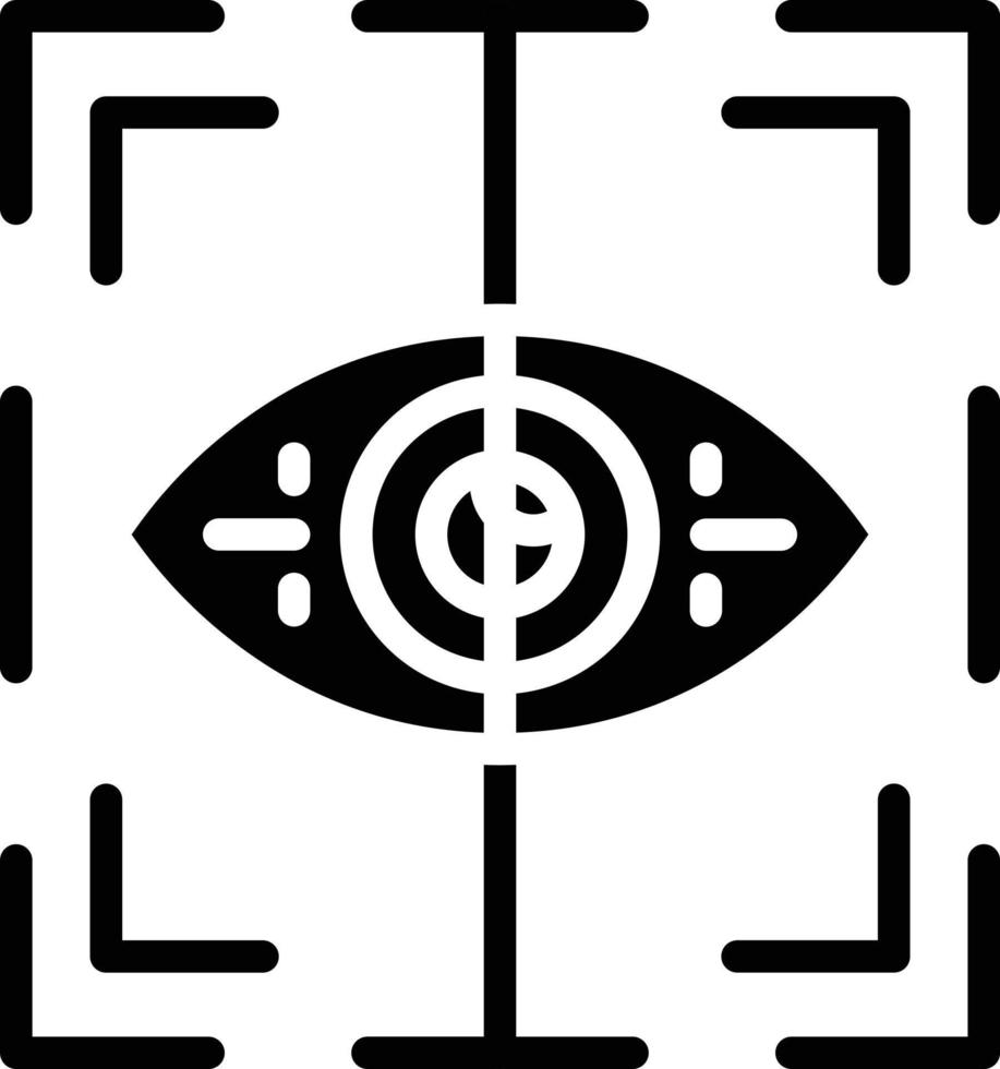 ojo escáner vector icono estilo