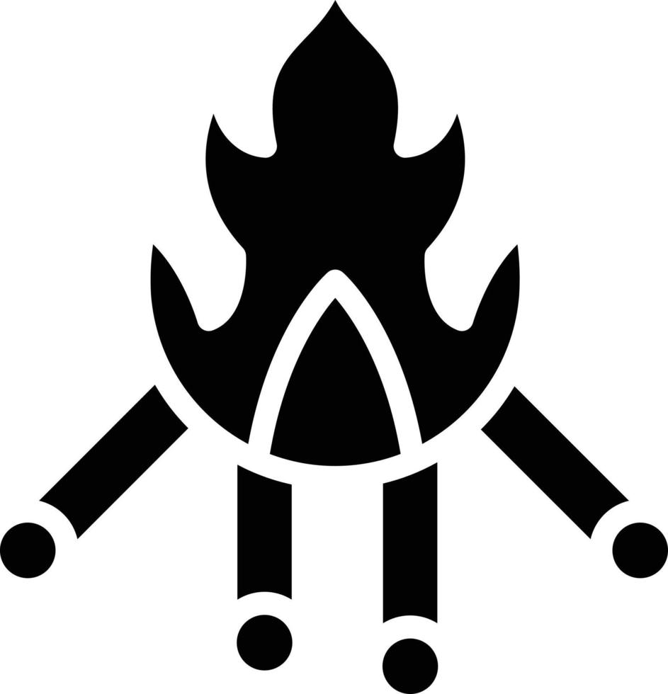 Campfire Vector Icon Style