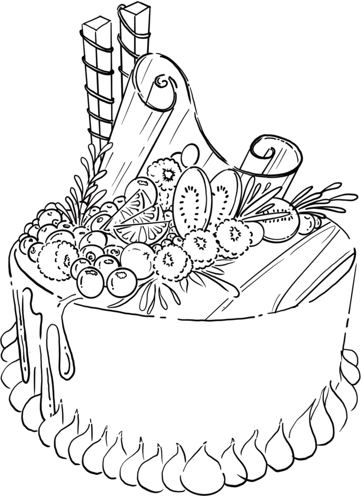 main tiré gâteau décoration png