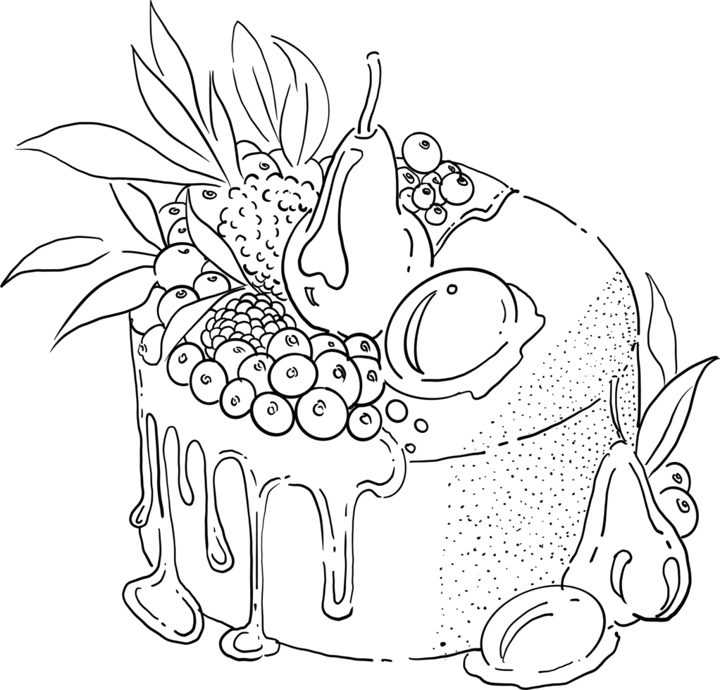 Hand drawn Cake Decoration png