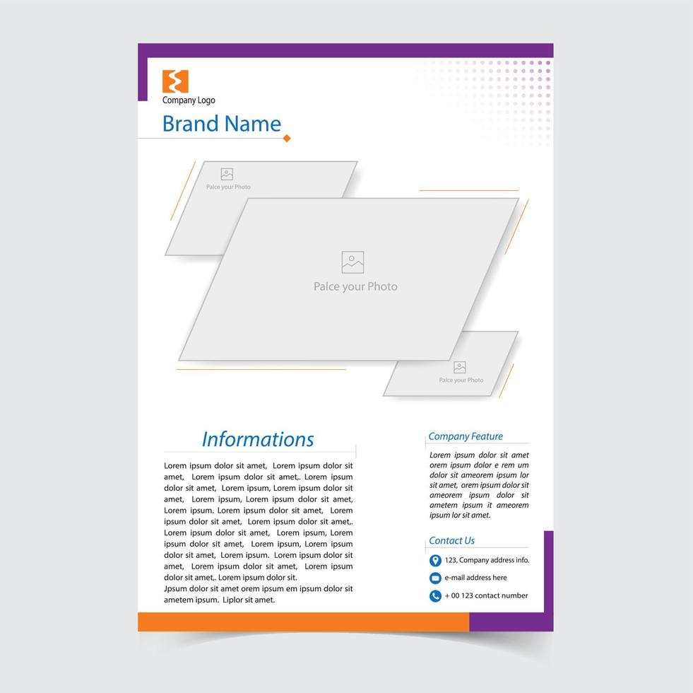 Flyer Design Free Templates for Business vector