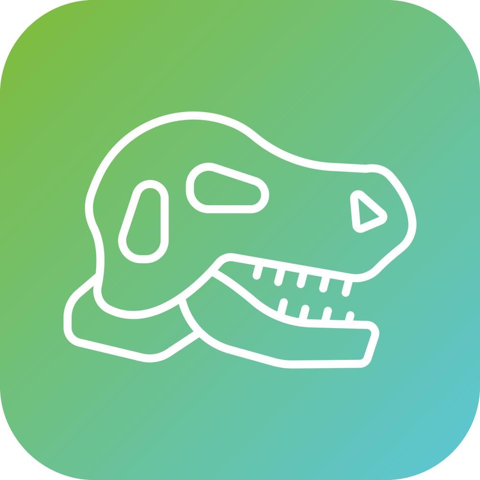 Dinosaur Fossil Vector Icon Style