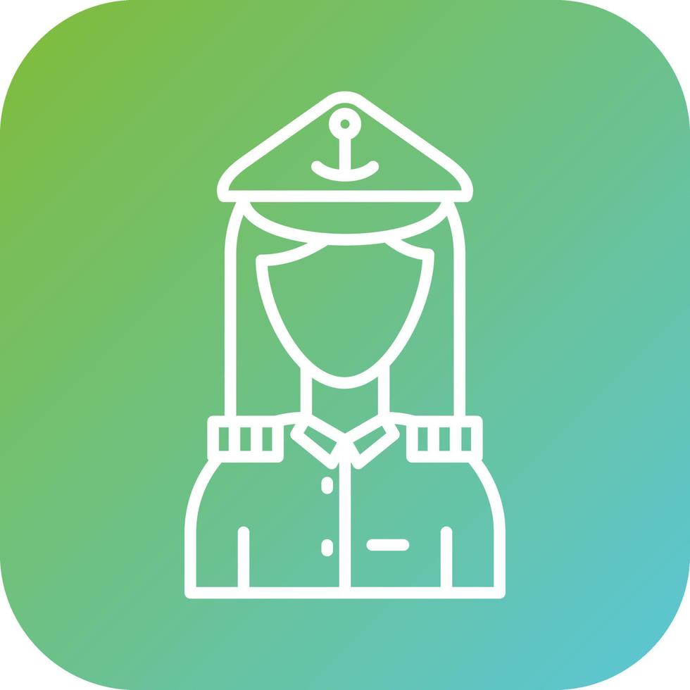 Marine Female Vector Icon Style