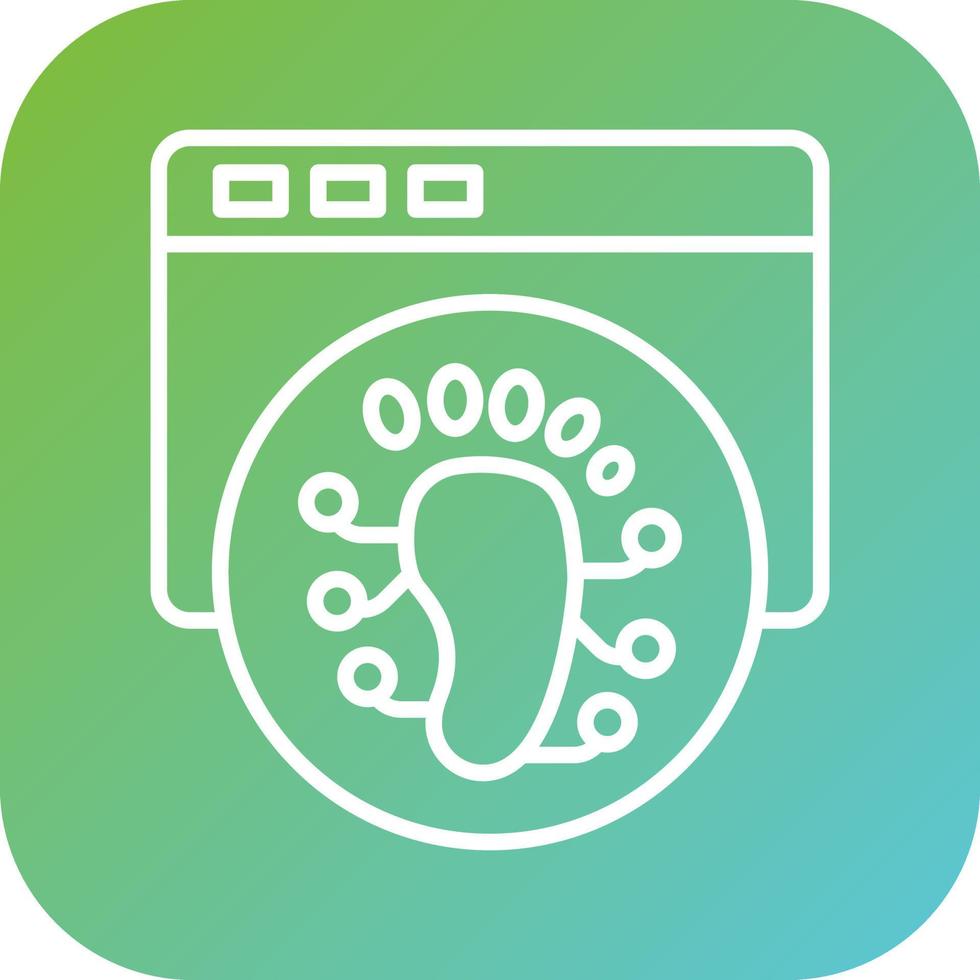 Digital Footprint Vector Icon Style