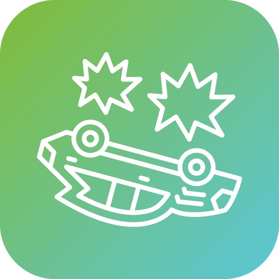 Race Accident Vector Icon Style